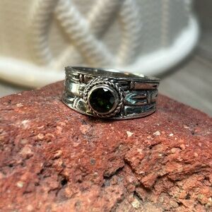 Chrome Diopside Sarda Sterling Ring 8